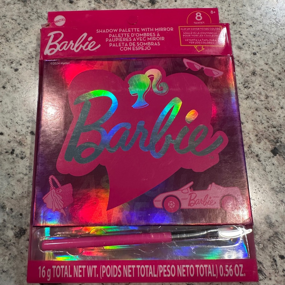 Barbie Shadow Palette‎ with Mirror 8 Shades Makeup Kit for Kids New